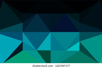 Light Blue, Green vector low poly layout. Creative illustration in halftone style with gradient. The completely new template can be used for your brand book.