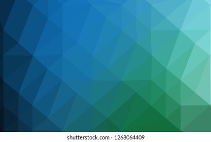 Light Blue, Green vector low poly layout. An elegant bright illustration with gradient. Brand new design for your business.
