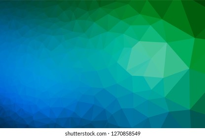 Light Blue, Green vector low poly layout. Colorful illustration in abstract style with gradient. Brand new design for your business.