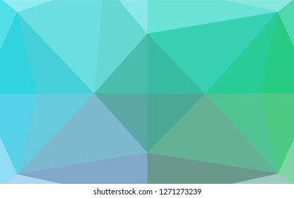 Light Blue, Green vector low poly texture. Colorful abstract illustration with gradient. Brand new style for your business design.