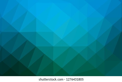 Light Blue, Green vector low poly layout. Colorful illustration in Origami style with gradient.  Brand new style for your business design.