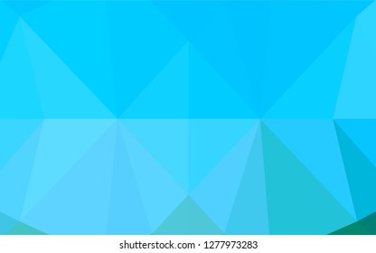 Light Blue, Green vector low poly cover. Modern geometrical abstract illustration with gradient. The textured pattern can be used for background.