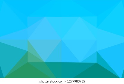 Light Blue, Green vector low poly texture. Shining illustration, which consist of triangles. A completely new design for your business.