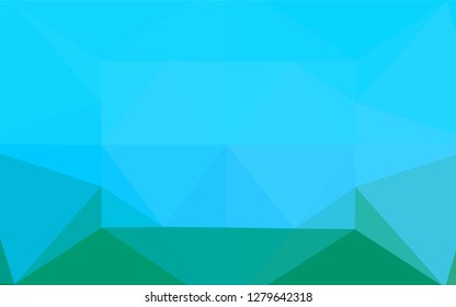 Light Blue, Green vector low poly layout. A completely new color illustration in a vague style. Brand new design for your business.