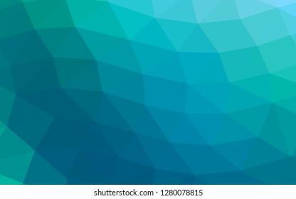 Light Blue, Green vector low poly low poly. Triangular geometric sample with gradient.  Brand new design for your business.