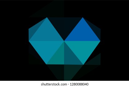 Light Blue, Green vector low poly cover. A sample with polygonal shapes. A new texture for your design.