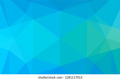 Light Blue, Green vector low poly layout. Colorful abstract illustration with gradient. The completely new template can be used for your brand book.