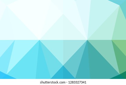 Light Blue, Green vector low poly texture. Creative geometric illustration in Origami style with gradient. Brand new design for your business.