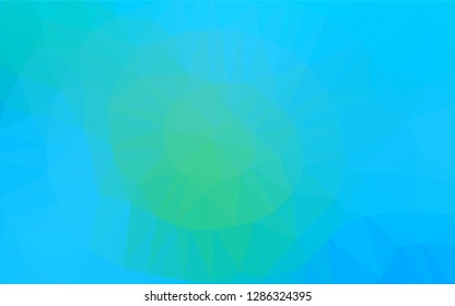 Light Blue, Green vector low poly cover. Colorful abstract illustration with gradient. A completely new template for your business design.