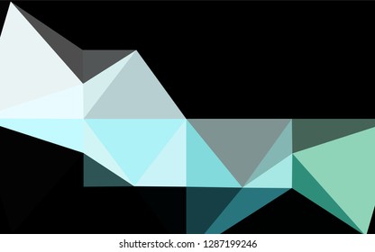 Light Blue, Green vector low poly cover. Triangular geometric sample with gradient.  A completely new template for your business design.