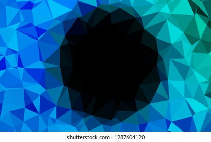 Light Blue, Green vector low poly texture. Shining colored illustration in a Brand new style. Template for your brand book.