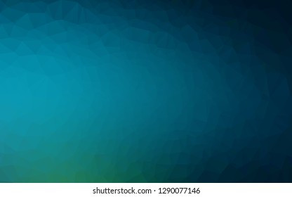 Light Blue, Green vector low poly layout. Triangular geometric sample with gradient.  Polygonal design for your web site.