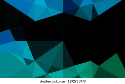 Light Blue, Green vector low poly cover. A completely new color illustration in a vague style. A completely new design for your business.