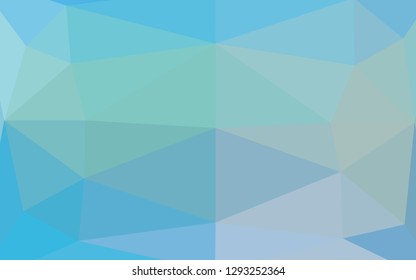 Light Blue, Green vector low poly layout. Creative illustration in halftone style with gradient. The best triangular design for your business.