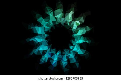 Light Blue, Green vector low poly layout. Colorful illustration in abstract style with gradient. Brand new style for your business design.