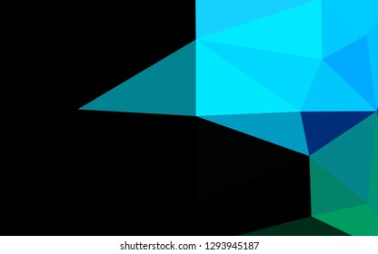 Light Blue, Green vector low poly texture. Colorful illustration in Origami style with gradient.  Template for a cell phone background.