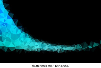 Light Blue, Green vector low poly texture. A completely new color illustration in a vague style. Triangular pattern for your business design.