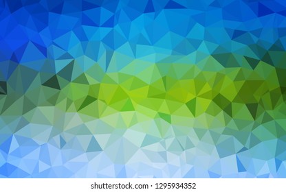 Light Blue, Green vector low poly texture. Elegant bright polygonal illustration with gradient. Brand new design for your business.