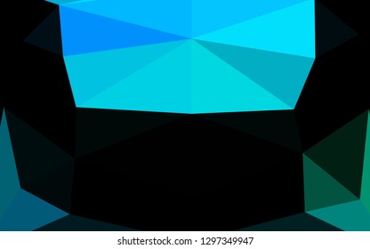 Light Blue, Green vector low poly cover. Geometric illustration in Origami style with gradient. Brand new design for your business.