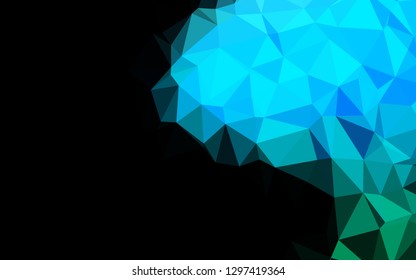 Light Blue, Green vector low poly cover. Creative illustration in halftone style with gradient. Brand new design for your business.