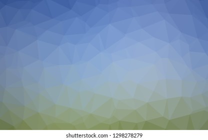 Light Blue, Green vector low poly cover. Brand new colorful illustration in with gradient. Completely new design for your business.