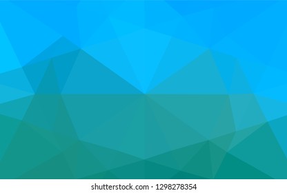 Light Blue, Green vector low poly cover. Colorful illustration in abstract style with gradient. The template can be used as a background for cell phones.