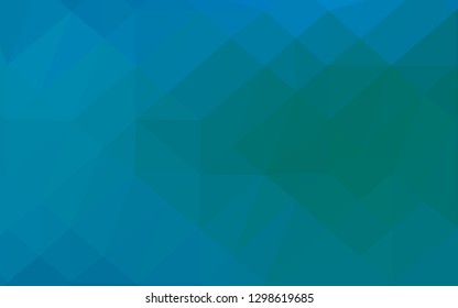 Light Blue, Green vector low poly layout. A vague abstract illustration with gradient. Template for a cell phone background.