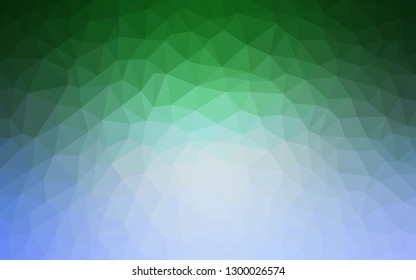 Light Blue, Green vector low poly layout. Polygonal abstract illustration with gradient. Pattern for a brand book's backdrop.