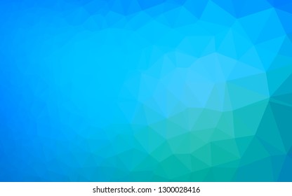 Light Blue, Green vector low poly texture. Creative illustration in halftone style with gradient. Elegant pattern for a brand book.