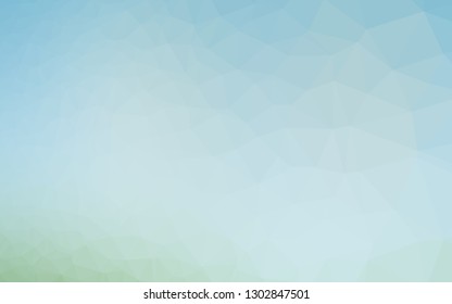 Light Blue, Green vector low poly cover. Colorful abstract illustration with gradient. Brand new style for your business design.