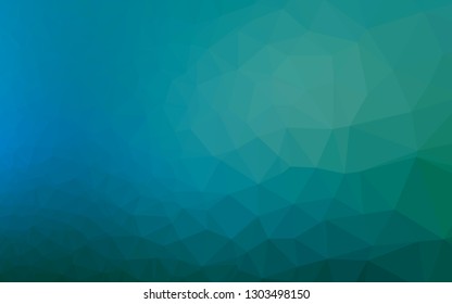 Light Blue, Green vector low poly layout. Triangular geometric sample with gradient.  Elegant pattern for a brand book.