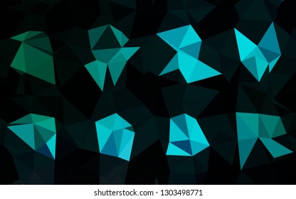 Light Blue, Green vector low poly texture. Colorful abstract illustration with gradient. The best triangular design for your business.