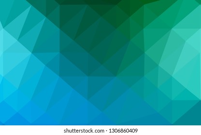 Light Blue, Green vector low poly cover. A completely new color illustration in a vague style. New texture for your design.