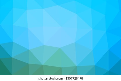 Light Blue, Green vector low poly texture. Colorful illustration in abstract style with gradient. Triangular pattern for your business design.