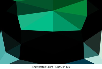 Light Blue, Green vector low poly texture. Colorful illustration in abstract style with gradient. Polygonal design for your web site.