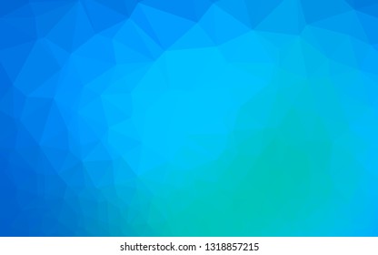 Light Blue, Green vector low poly cover. An elegant bright illustration with gradient. New texture for your design.