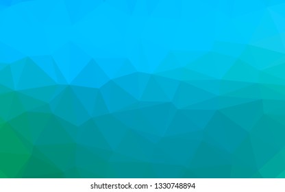 Light Blue, Green vector low poly layout. Modern geometrical abstract illustration with gradient. Template for a cell phone background.