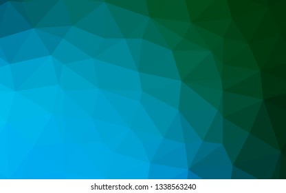 Light Blue, Green vector low poly cover. Brand new colorful illustration in with gradient. Brand new design for your business.