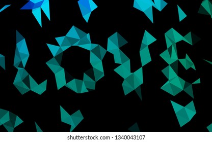 Light Blue, Green vector low poly cover. Creative illustration in halftone style with gradient. Completely new template for your business design.