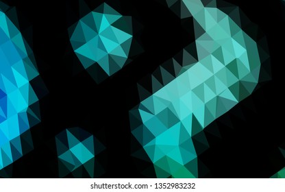 Light Blue, Green vector low poly texture. Colorful illustration in abstract style with gradient. The best triangular design for your business.