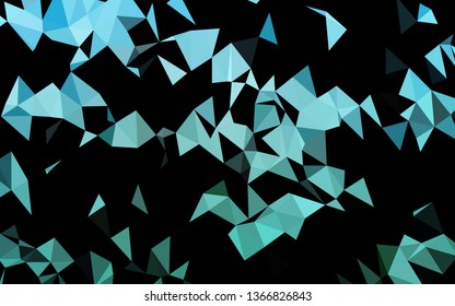 Light Blue, Green vector low poly texture. Colorful illustration in Origami style with gradient.  New texture for your design.