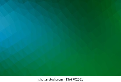 Light Blue, Green vector low poly layout. Brand new colorful illustration in with gradient. Template for your brand book.