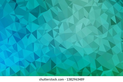 Light Blue, Green vector low poly cover. Colorful abstract illustration with gradient. New texture for your design.