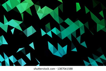 Light Blue, Green vector low poly texture. Colorful abstract illustration with gradient. Template for your brand book.