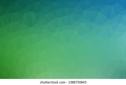 Light Blue, Green vector low poly cover. Colorful abstract illustration with gradient. Polygonal design for your web site.
