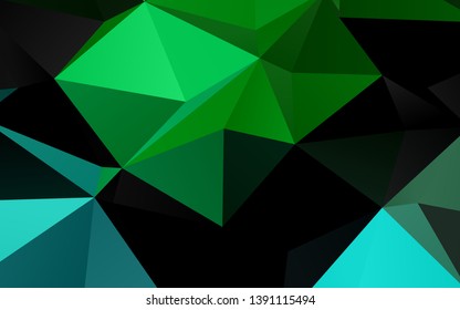Light Blue, Green vector low poly layout. A completely new color illustration in a vague style. Elegant pattern for a brand book.