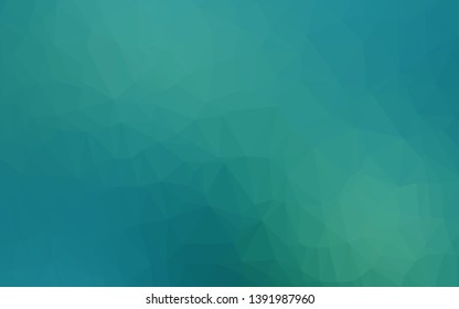 Light Blue, Green vector low poly layout. Creative illustration in halftone style with gradient. The best triangular design for your business.