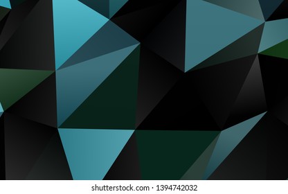 Light Blue, Green vector low poly cover. A vague abstract illustration with gradient. Brand new style for your business design.