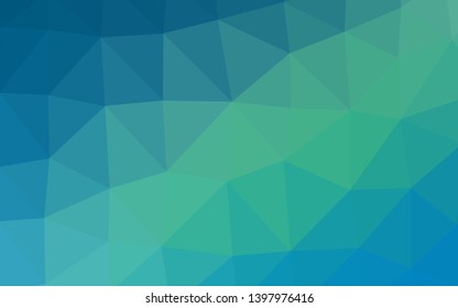 Light Blue, Green vector low poly layout. An elegant bright illustration with gradient. New texture for your design.
