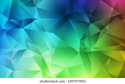 Light Blue, Green vector low poly layout. Colorful illustration in abstract style with triangles. Textured pattern for your backgrounds.